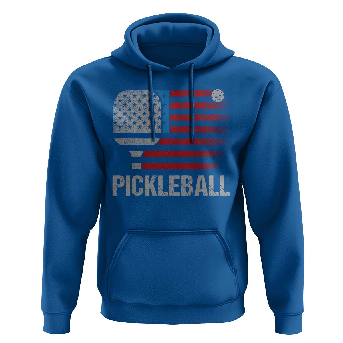Pickleball Lover Vintage American Flag Hoodie 4th of July - Wonder Print Shop