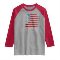 Pickleball Lover Vintage American Flag Raglan Shirt 4th of July - Wonder Print Shop