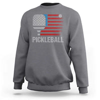 Pickleball Lover Vintage American Flag Sweatshirt 4th of July - Wonder Print Shop