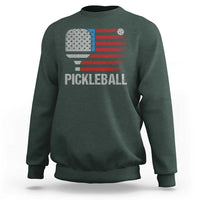 Pickleball Lover Vintage American Flag Sweatshirt 4th of July - Wonder Print Shop