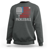 Pickleball Lover Vintage American Flag Sweatshirt 4th of July - Wonder Print Shop