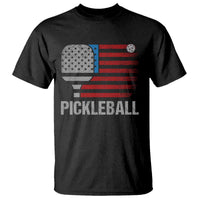 Pickleball Lover Vintage American Flag T Shirt 4th of July - Wonder Print Shop