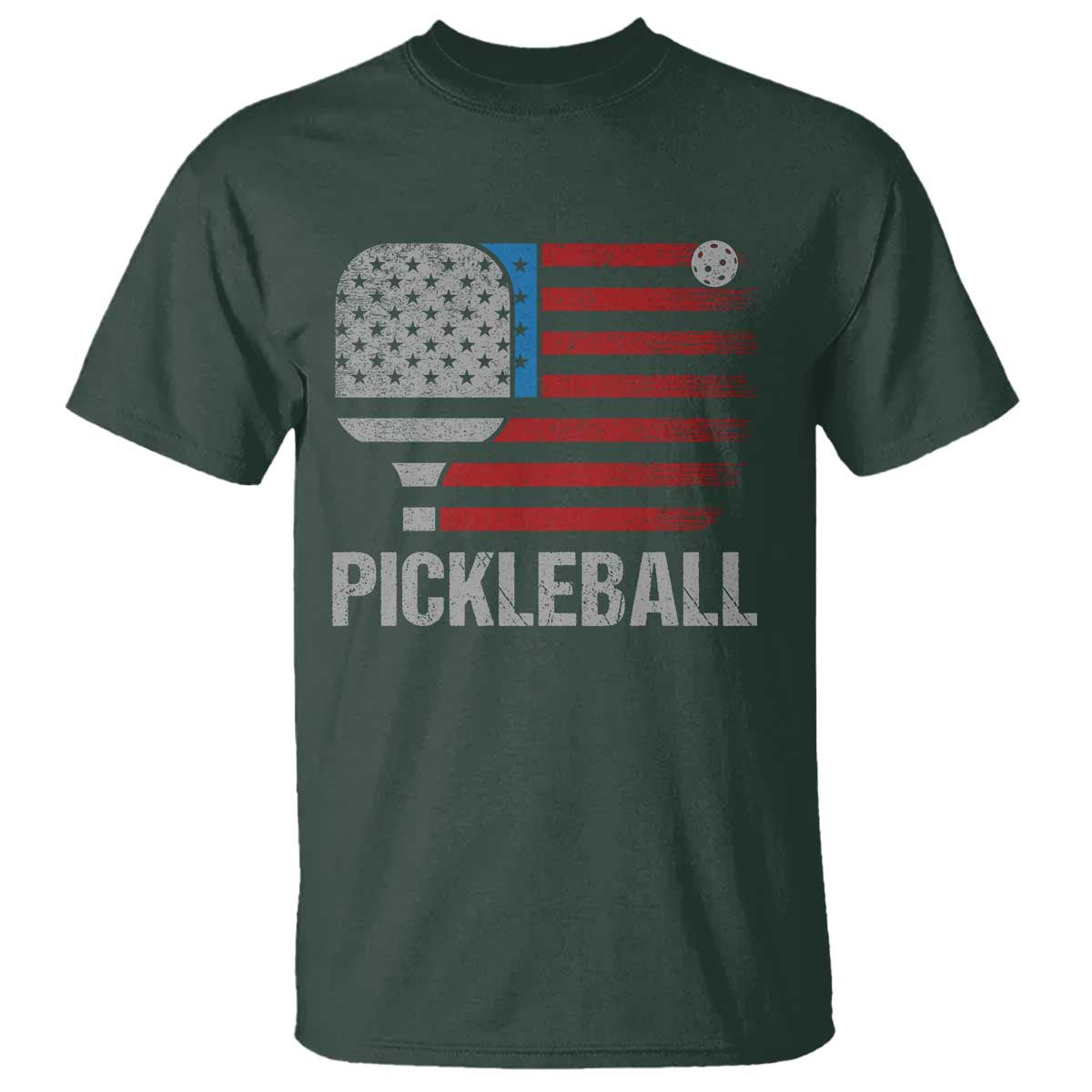 Pickleball Lover Vintage American Flag T Shirt 4th of July - Wonder Print Shop