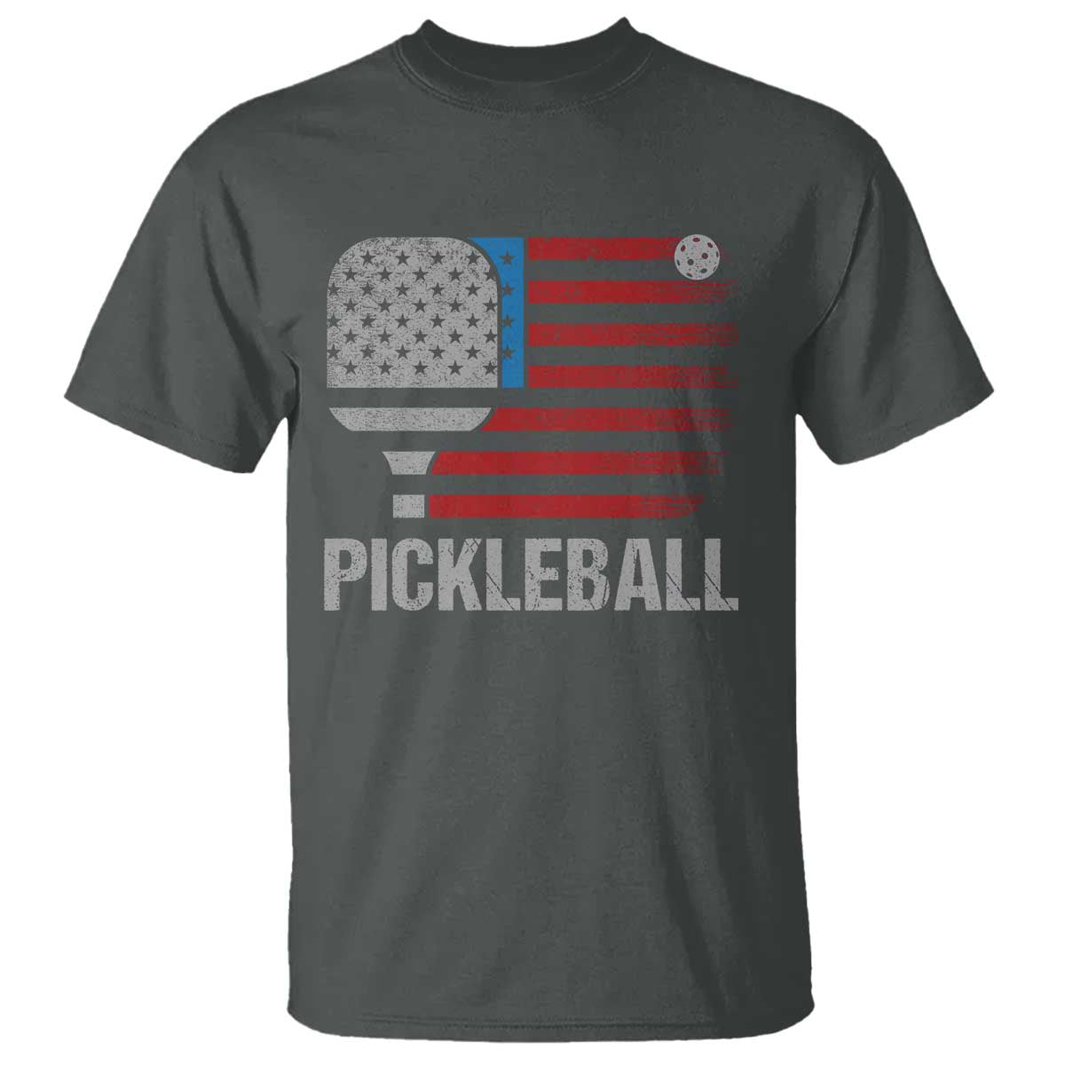 Pickleball Lover Vintage American Flag T Shirt 4th of July - Wonder Print Shop
