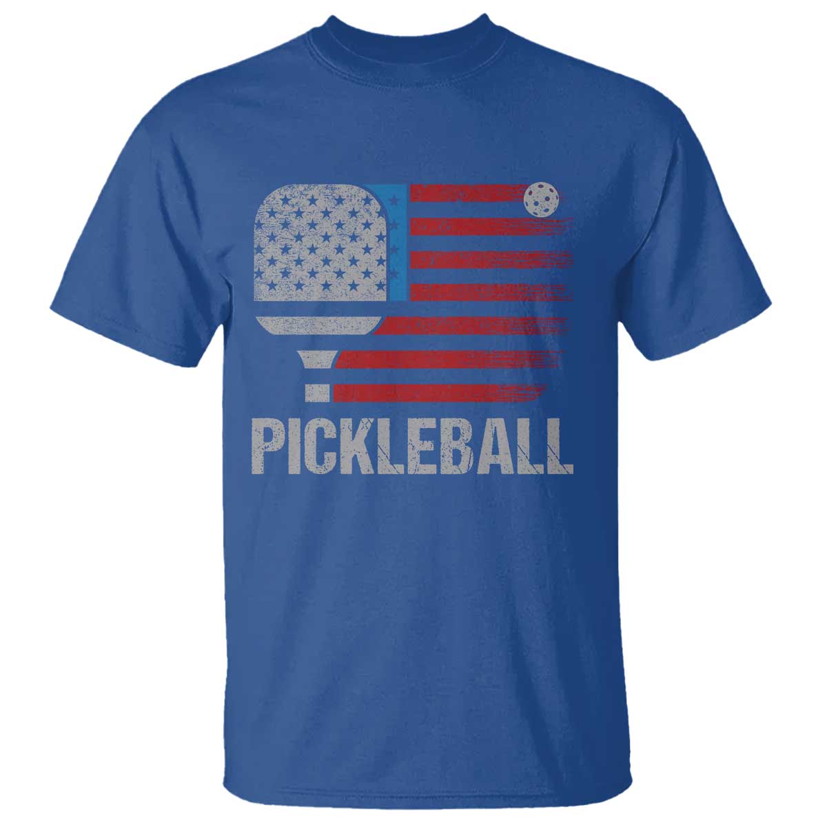 Pickleball Lover Vintage American Flag T Shirt 4th of July - Wonder Print Shop