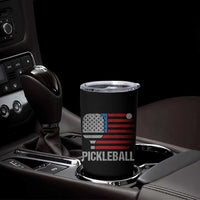 Pickleball Lover Vintage American Flag Tumbler Cup 4th of July - Wonder Print Shop