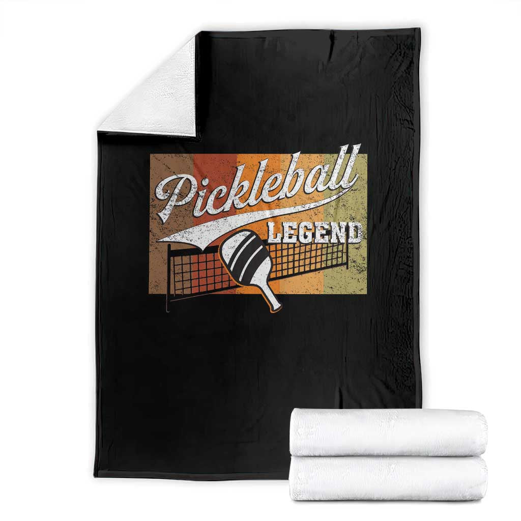 Funny Pickleball Legend Throw Blanket Pickleball Player Retro Sport Lover - Wonder Print Shop