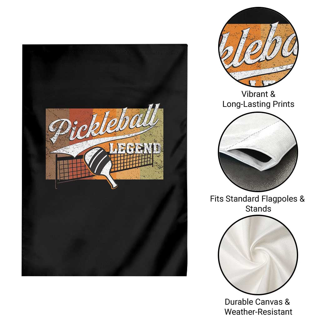 Funny Pickleball Legend Garden Flag Pickleball Player Retro Sport Lover - Wonder Print Shop