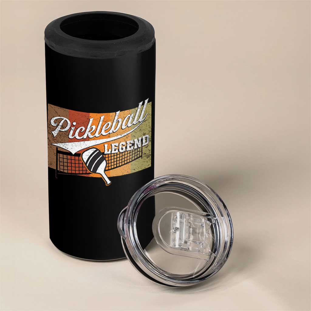 Funny Pickleball Legend 4 in 1 Can Cooler Tumbler Pickleball Player Retro Sport Lover - Wonder Print Shop