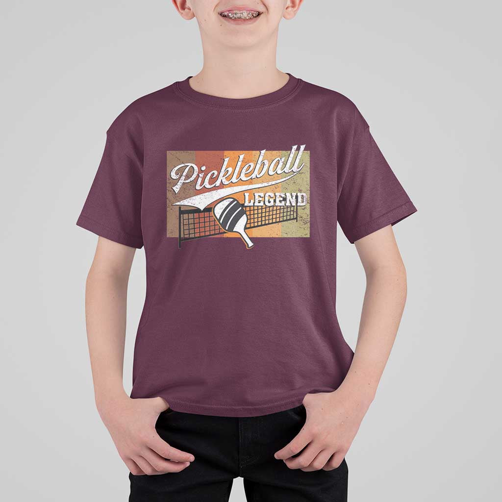 Funny Pickleball Legend T Shirt For Kid Pickleball Player Retro Sport Lover - Wonder Print Shop