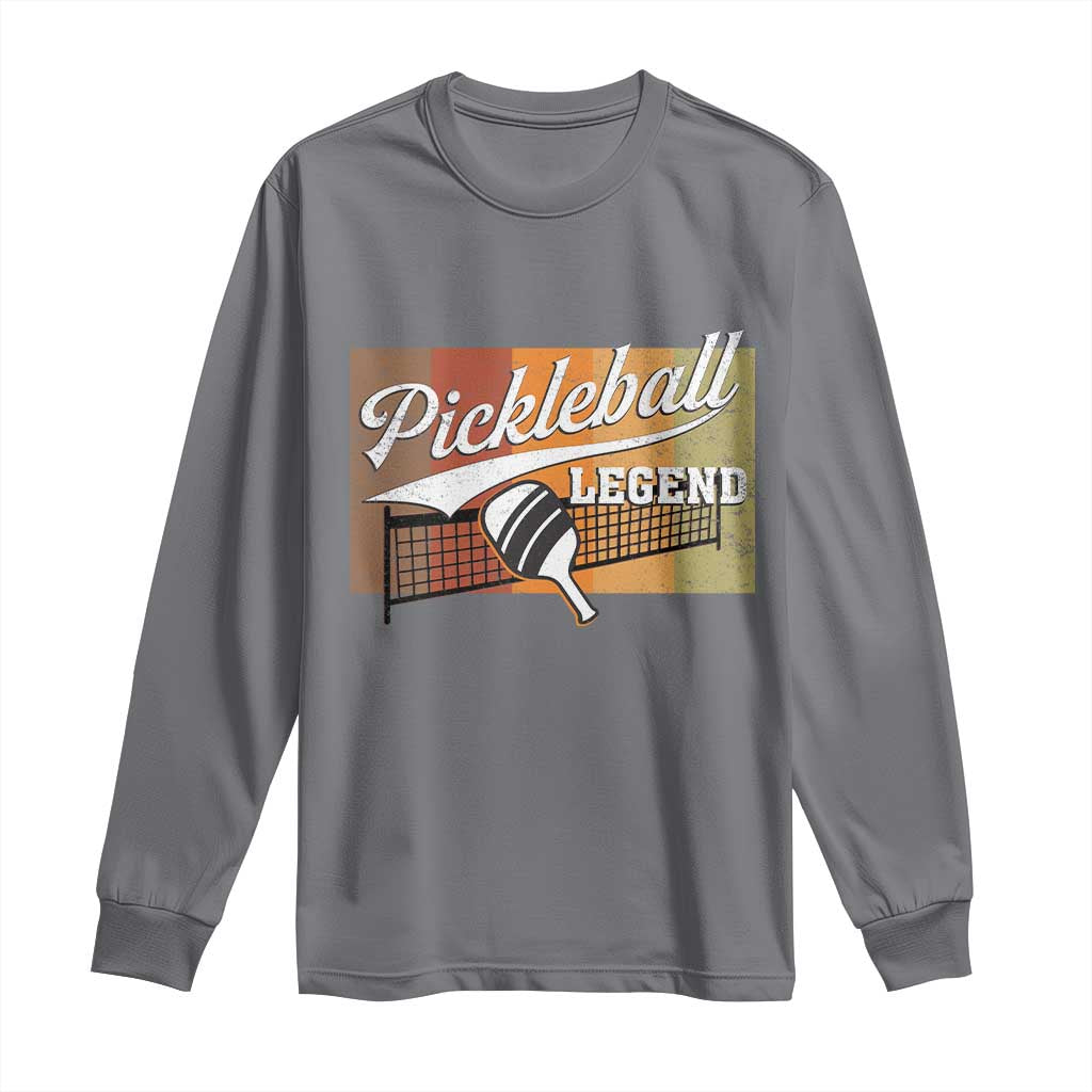 Funny Pickleball Legend Long Sleeve Shirt Pickleball Player Retro Sport Lover - Wonder Print Shop