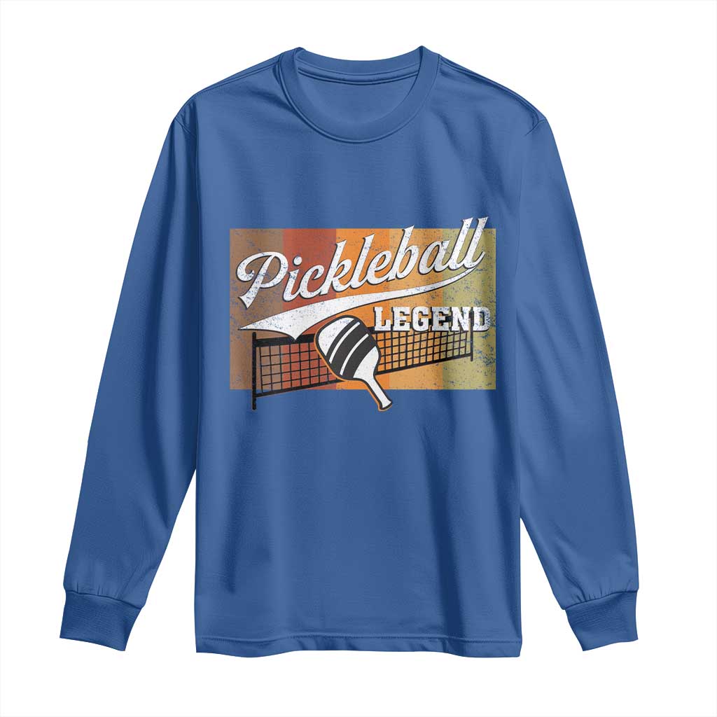 Funny Pickleball Legend Long Sleeve Shirt Pickleball Player Retro Sport Lover - Wonder Print Shop