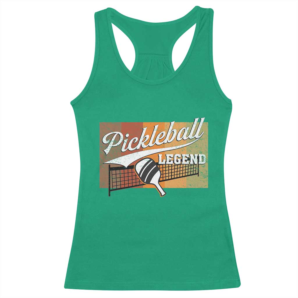 Funny Pickleball Legend Racerback Tank Top Pickleball Player Retro Sport Lover - Wonder Print Shop