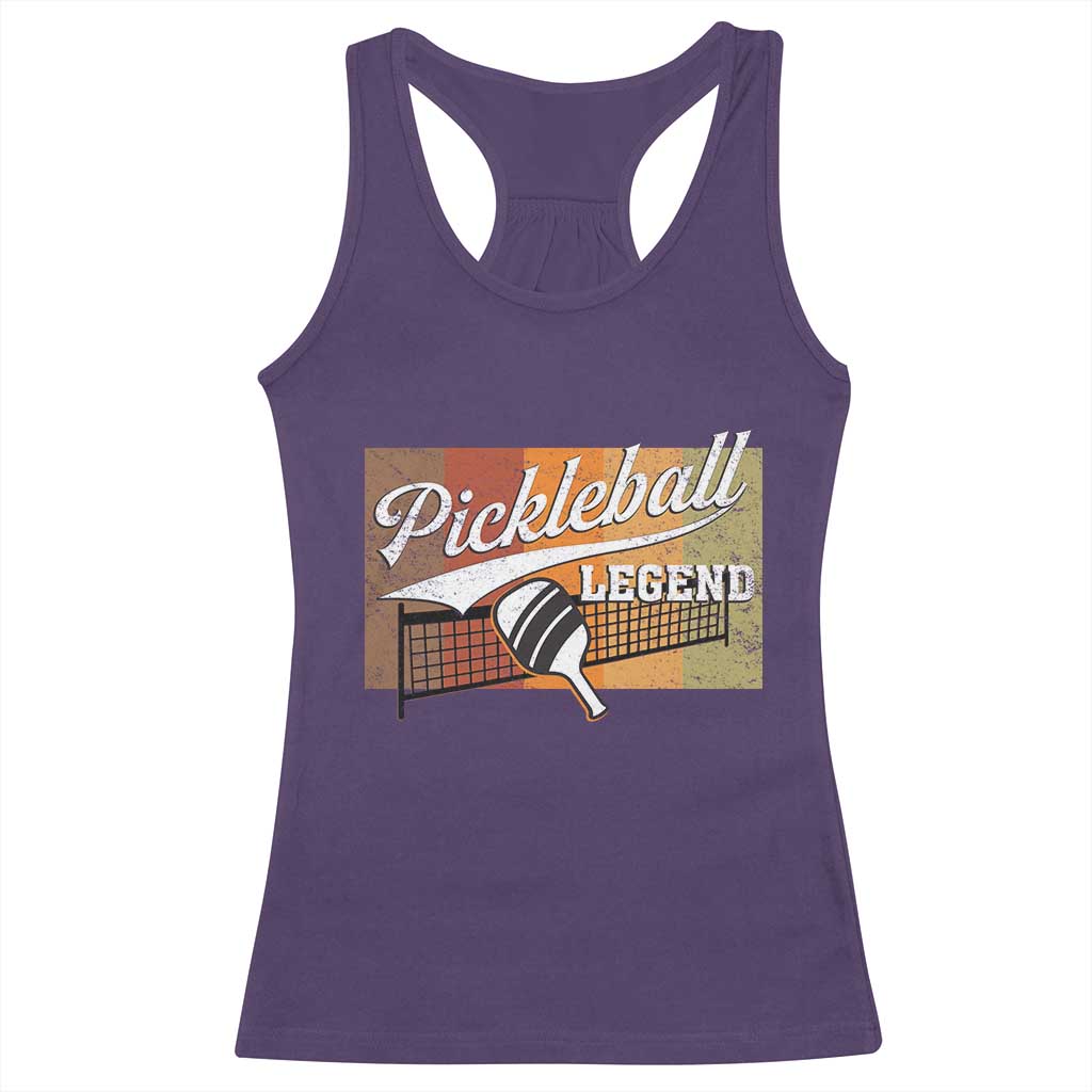 Funny Pickleball Legend Racerback Tank Top Pickleball Player Retro Sport Lover - Wonder Print Shop