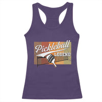Funny Pickleball Legend Racerback Tank Top Pickleball Player Retro Sport Lover - Wonder Print Shop