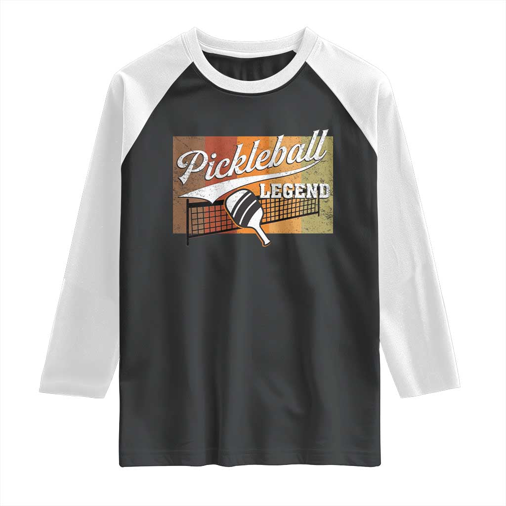 Funny Pickleball Legend Raglan Shirt Pickleball Player Retro Sport Lover - Wonder Print Shop