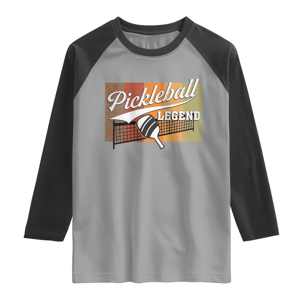 Funny Pickleball Legend Raglan Shirt Pickleball Player Retro Sport Lover - Wonder Print Shop
