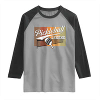 Funny Pickleball Legend Raglan Shirt Pickleball Player Retro Sport Lover - Wonder Print Shop