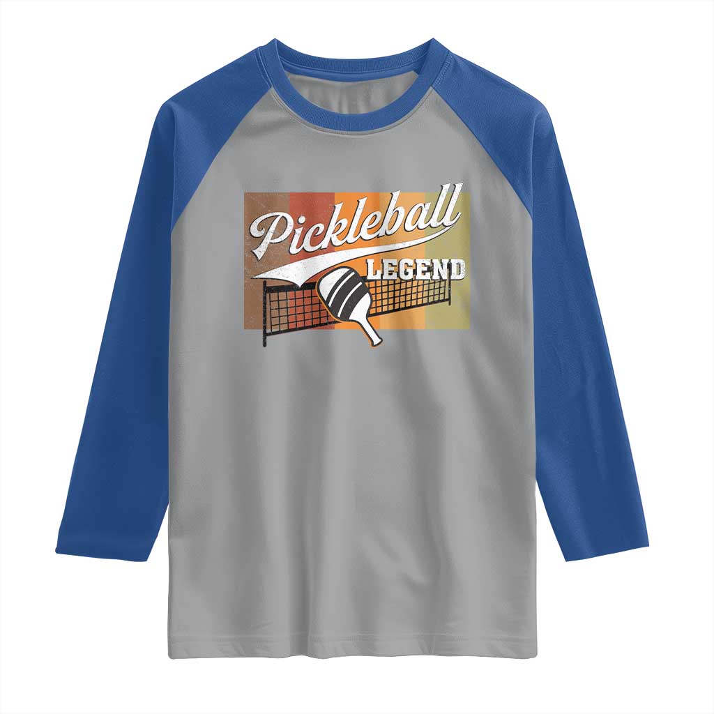 Funny Pickleball Legend Raglan Shirt Pickleball Player Retro Sport Lover - Wonder Print Shop