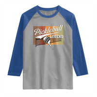Funny Pickleball Legend Raglan Shirt Pickleball Player Retro Sport Lover - Wonder Print Shop