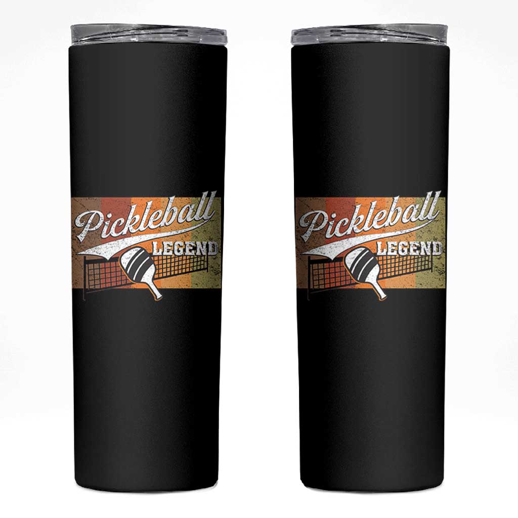 Funny Pickleball Legend Skinny Tumbler Pickleball Player Retro Sport Lover - Wonder Print Shop
