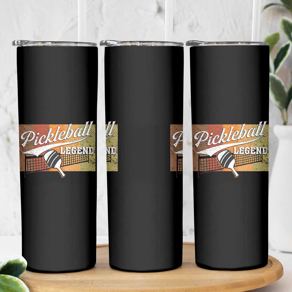 Funny Pickleball Legend Skinny Tumbler Pickleball Player Retro Sport Lover - Wonder Print Shop