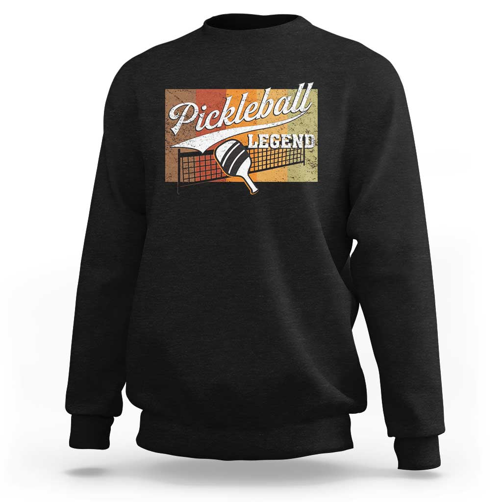 Funny Pickleball Legend Sweatshirt Pickleball Player Retro Sport Lover - Wonder Print Shop