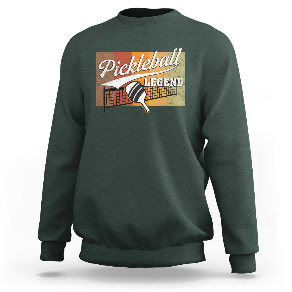 Funny Pickleball Legend Sweatshirt Pickleball Player Retro Sport Lover - Wonder Print Shop
