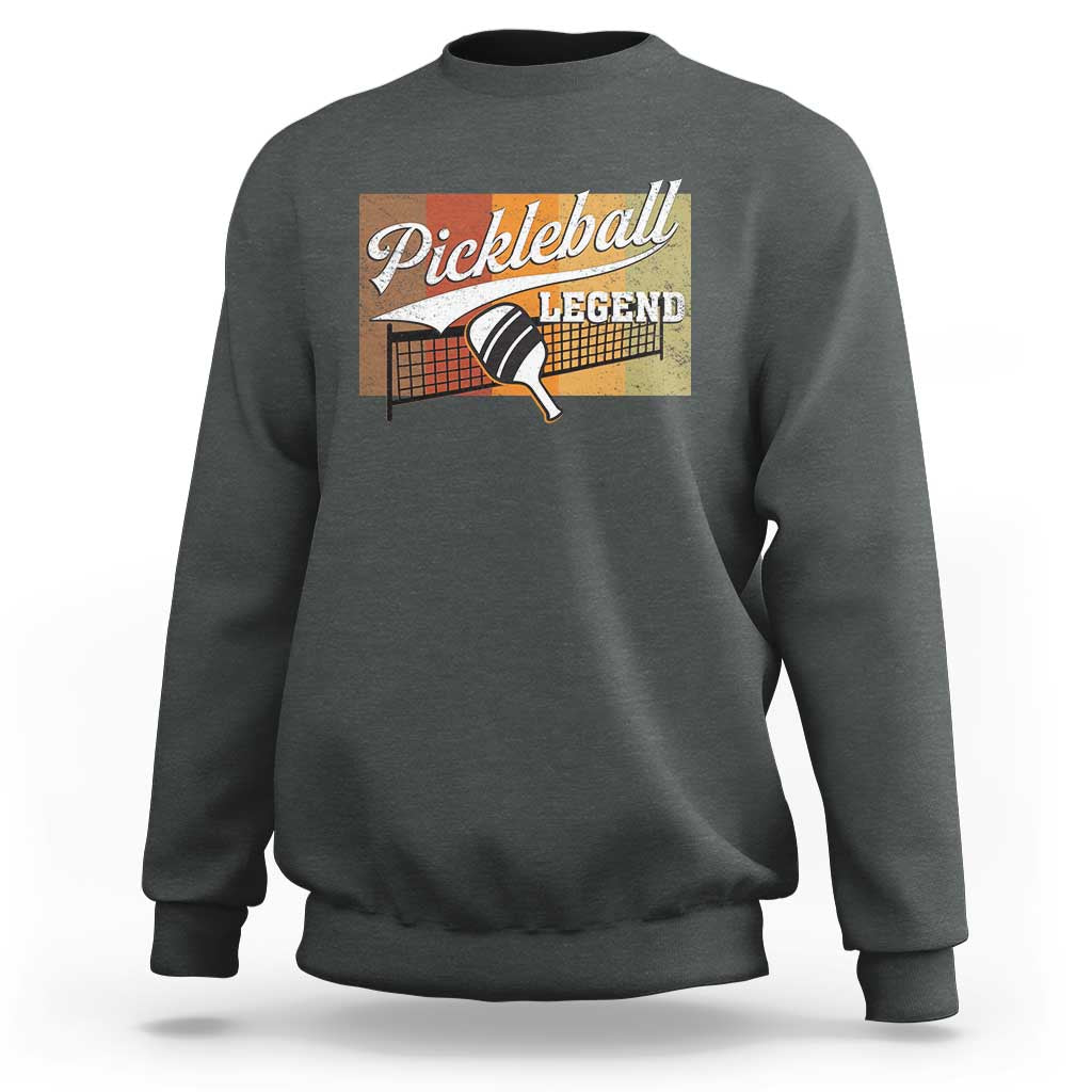 Funny Pickleball Legend Sweatshirt Pickleball Player Retro Sport Lover - Wonder Print Shop