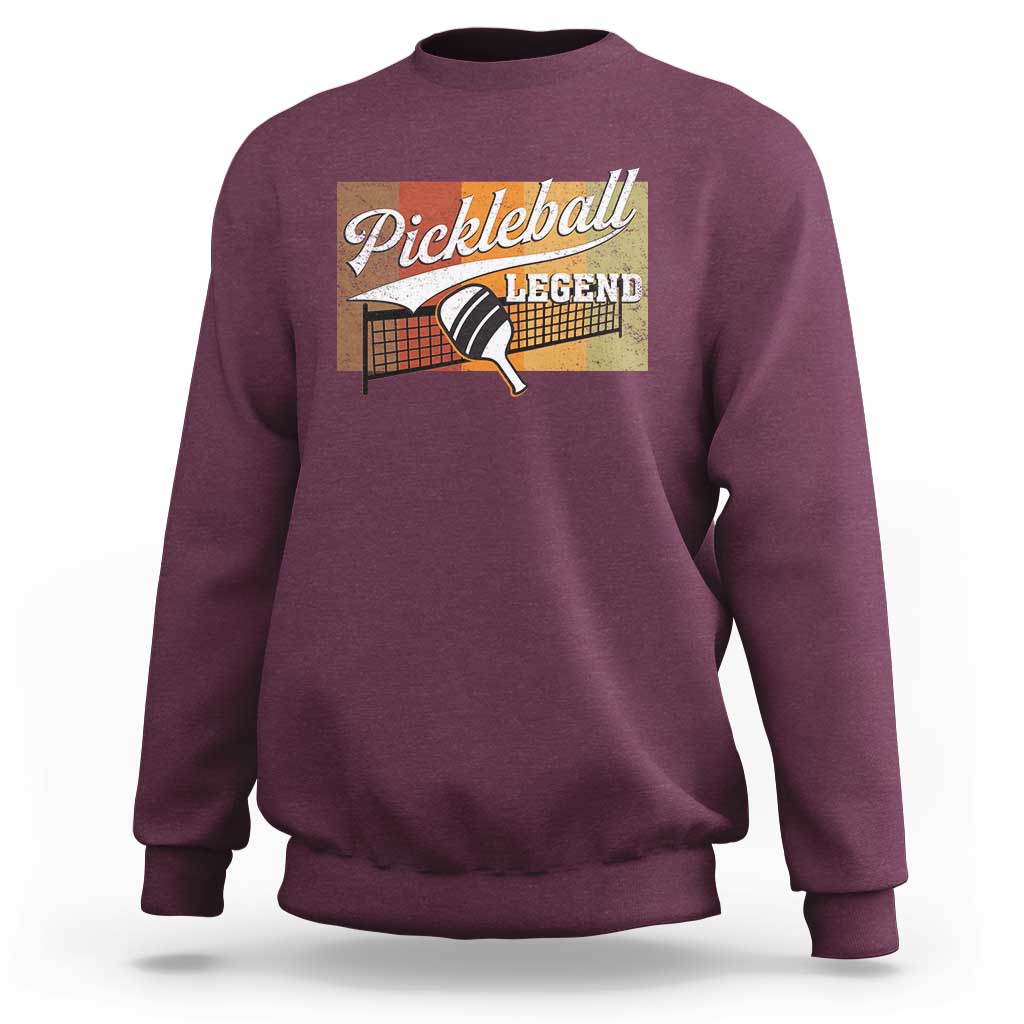 Funny Pickleball Legend Sweatshirt Pickleball Player Retro Sport Lover - Wonder Print Shop