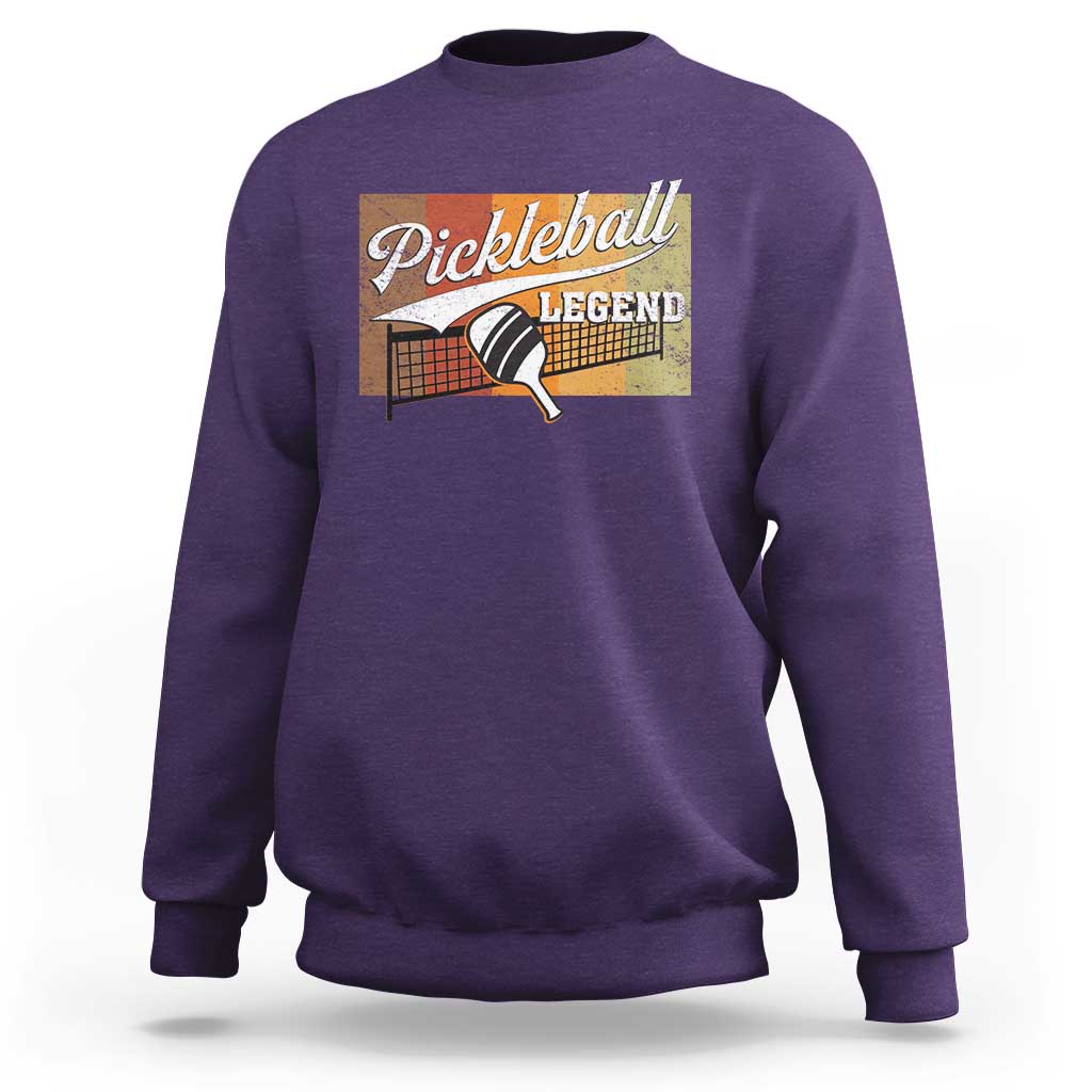 Funny Pickleball Legend Sweatshirt Pickleball Player Retro Sport Lover - Wonder Print Shop