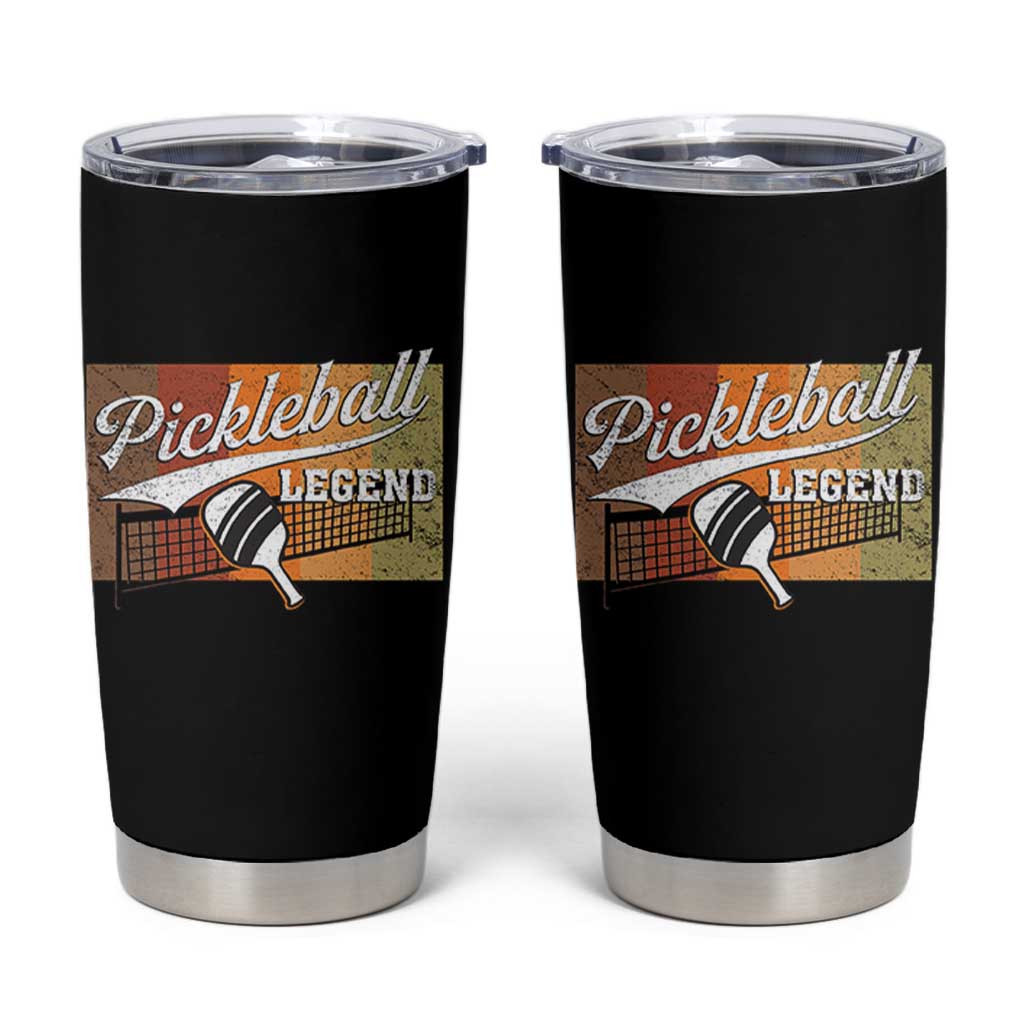 Funny Pickleball Legend Tumbler Cup Pickleball Player Retro Sport Lover - Wonder Print Shop