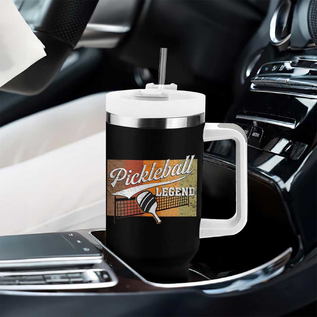 Funny Pickleball Legend Tumbler With Handle Pickleball Player Retro Sport Lover - Wonder Print Shop
