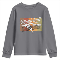 Funny Pickleball Legend Youth Sweatshirt Pickleball Player Retro Sport Lover - Wonder Print Shop