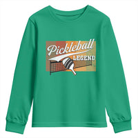 Funny Pickleball Legend Youth Sweatshirt Pickleball Player Retro Sport Lover - Wonder Print Shop