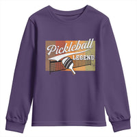 Funny Pickleball Legend Youth Sweatshirt Pickleball Player Retro Sport Lover - Wonder Print Shop
