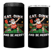 Funny Christmas Pickleball 4 in 1 Can Cooler Tumbler Eat Dink And Be Merry Xmas Santa - Wonder Print Shop