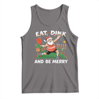 Funny Christmas Pickleball Tank Top Eat Dink And Be Merry Xmas Santa - Wonder Print Shop