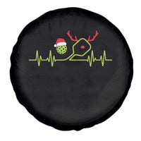 Funny Christmas Pickleball Heartbeat Santa Hat Spare Tire Cover - Wonder Print Shop