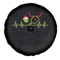 Funny Christmas Pickleball Heartbeat Santa Hat Spare Tire Cover - Wonder Print Shop