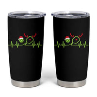 Funny Christmas Pickleball Heartbeat Santa Hat Tumbler Cup - Wonder Print Shop