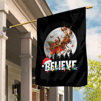 Funny Bigfoot Christmas Garden Flag Believe Santa Sasquatch Xmas Reindeer Sleigh - Wonder Print Shop