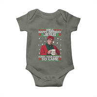 Funny Christmas The Office Movie Baby Onesie Well Happy Birthday Jesus Sorry Your Party Is So Lame - Wonder Print Shop