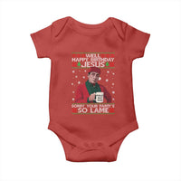 Funny Christmas The Office Movie Baby Onesie Well Happy Birthday Jesus Sorry Your Party Is So Lame - Wonder Print Shop