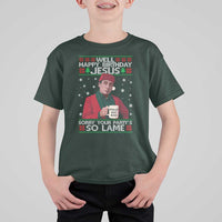 Funny Christmas The Office Movie T Shirt For Kid Well Happy Birthday Jesus Sorry Your Party Is So Lame - Wonder Print Shop
