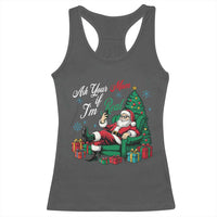 Funny Santa Ask Your Mom If I Am Real Racerback Tank Top Funny Dirty Xmas Inappropriate Adult Humor - Wonder Print Shop