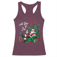 Funny Santa Ask Your Mom If I Am Real Racerback Tank Top Funny Dirty Xmas Inappropriate Adult Humor - Wonder Print Shop