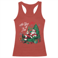Funny Santa Ask Your Mom If I Am Real Racerback Tank Top Funny Dirty Xmas Inappropriate Adult Humor - Wonder Print Shop