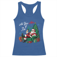 Funny Santa Ask Your Mom If I Am Real Racerback Tank Top Funny Dirty Xmas Inappropriate Adult Humor - Wonder Print Shop
