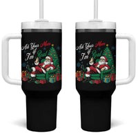 Funny Santa Ask Your Mom If I Am Real Tumbler With Handle Funny Dirty Xmas Inappropriate Adult Humor - Wonder Print Shop